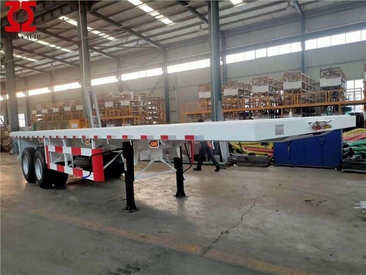 Trailer Semi Tempat Tidur Datar 20 kaki