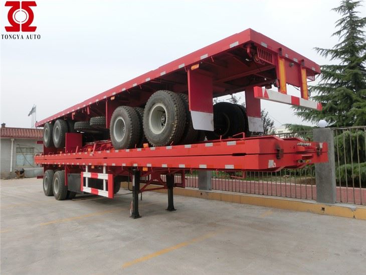 Trailer Semi Tempat Tidur Datar 2 gandar
