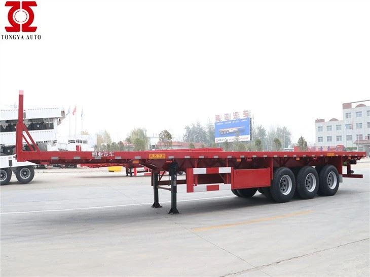 Trailer Semi Tempat Tidur Datar 3 gandar