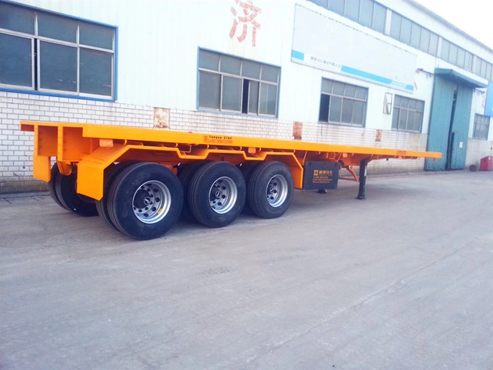 3 Axles Container Flatbed Semi Trailer