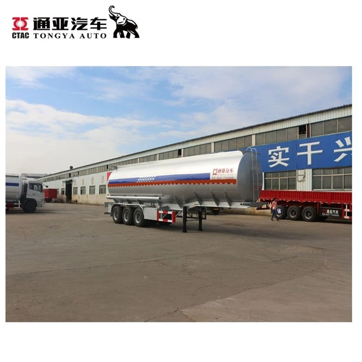 Trailer Tanker Bahan Bakar Bensin Stainless Steel Tri Axle 50000L