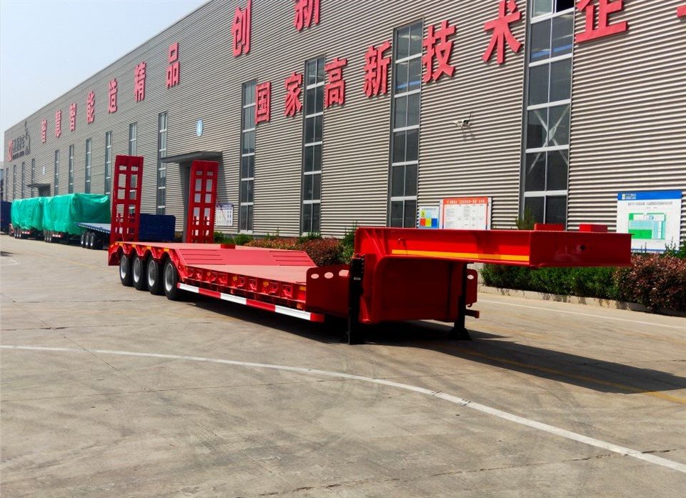 Trailer Semi Tempat Tidur Rendah 60tons