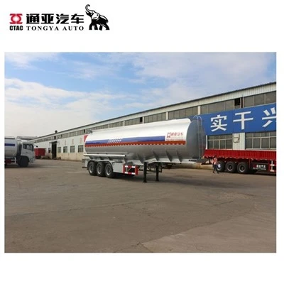 Trailer Tanker Bahan Bakar Bensin Stainless Steel Tri Axle 50000L