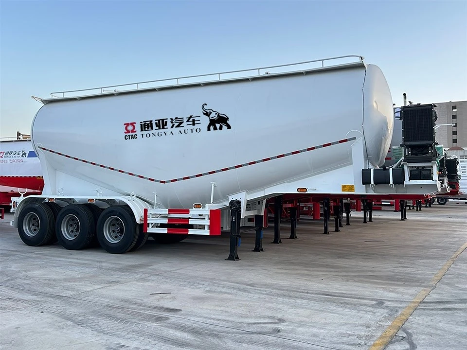 Trailer Semi Tanker Semen Curah 3 Gandar Dengan Suspensi Mekanis