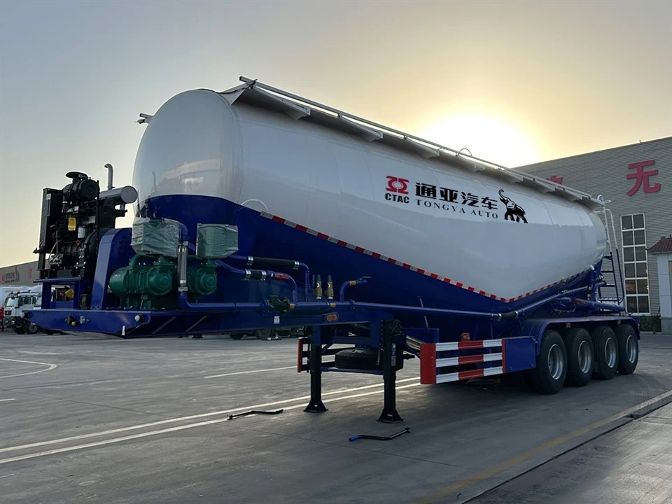 Trailer Semi Tanker Semen Curah 4 Gandar Dengan Suspensi Udara