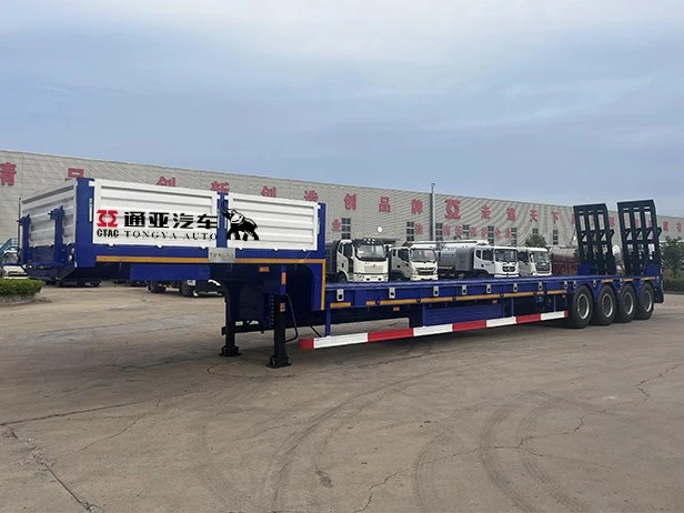 80t rendah trailer tempat tidur dengan tangga