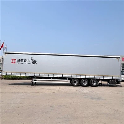 TONGYA 3 Gandar 40 Ton Truk Van Tirai Sisi Terbuka Semi Trailer