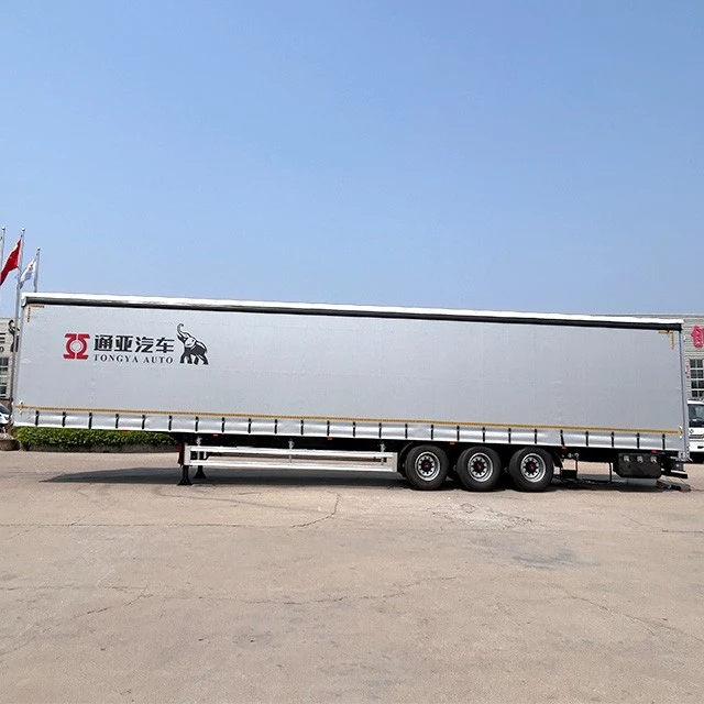 TONGYA 3 Gandar 40 Ton Truk Van Tirai Sisi Terbuka Semi Trailer